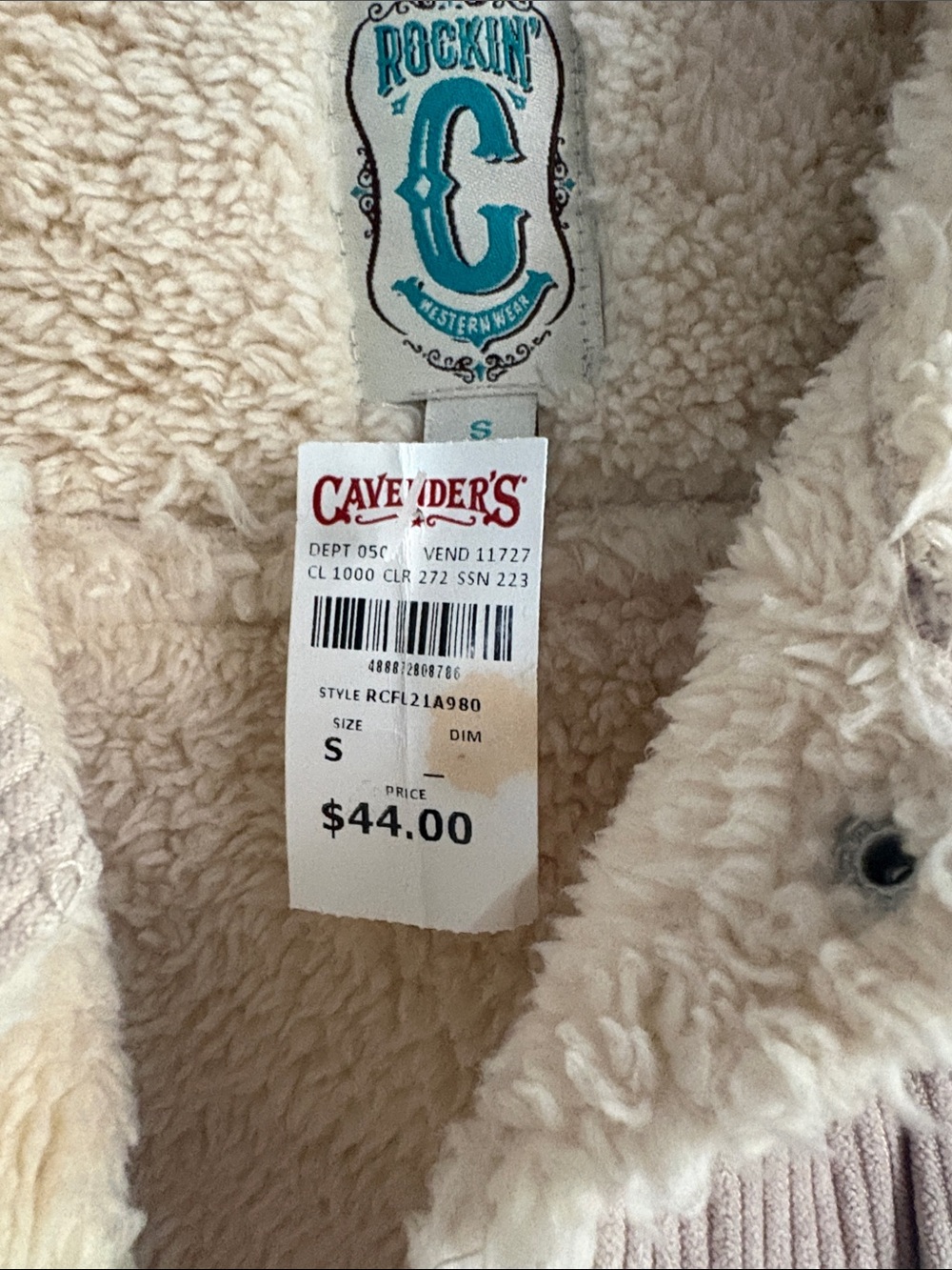 Cozy Corduroy Teddy-Lined Jacket - Cream - Picture 2 of 3